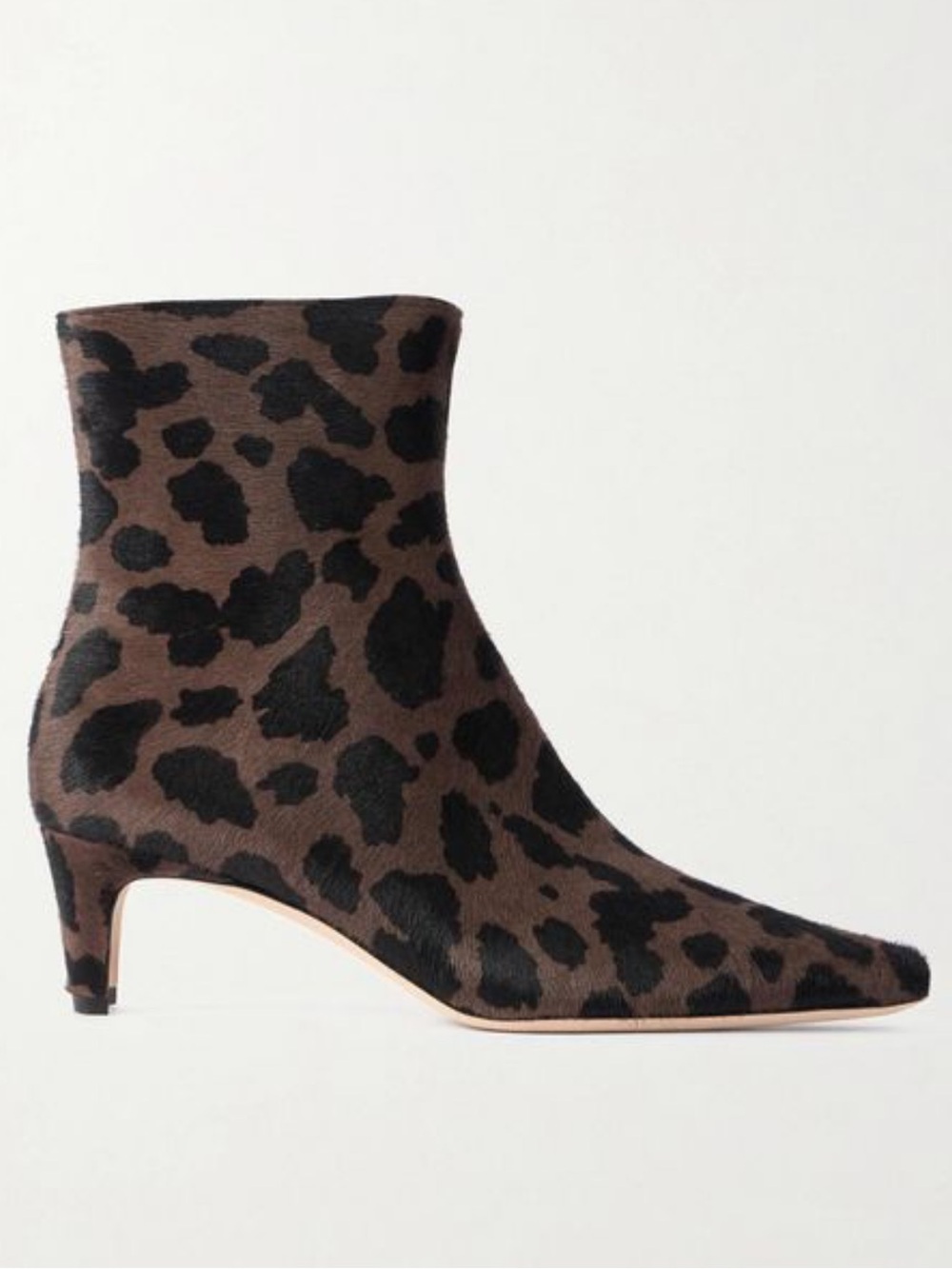 STAUD NEW Wally Ankle Boot Leopard Hair-Calf size 38.5 (us8.5) NEW